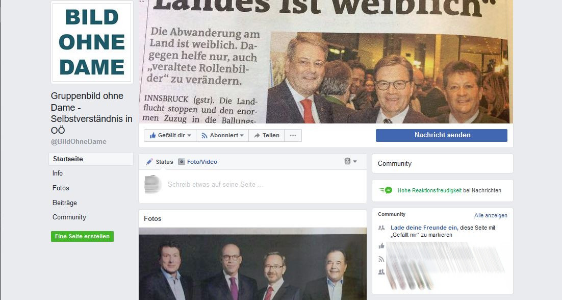 Gruppenbild ohne Dame